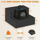 High Density Foam Two Bed Step Stool for Seniors Adults, 11.8" Rise Step with Double Sided Non-Slip Surface & Pads for High Bed/Kitchen/Door Entrance