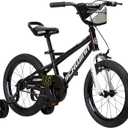 Schwinn Elm and Koen Bike or Balance Bike, 16 Inch Bike for Kids Ages 2-13, Black, SmartStart Ergonomic Design, Adjustable Seat Grows with Child, Training Bicycle (Number Plate/18-Inch Wheels)