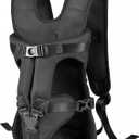 Dog Backpack Carrier, Legs-Out Front Pet Backpack Carrier for Small Dogs, Adjustable & Breathable Pet Carrier, Hands Free Dog Front Carrier for Hiking, Cycling, Travel (Black, S)