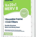FUTURE WAY HVAC Furnace Air Filter 4 Pack 16x20x1