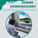 Adjustable Face Down Mirror for Vitrectomy Recovery - 10" x 7", Black, Watch TV During Eye Surgery Recovery