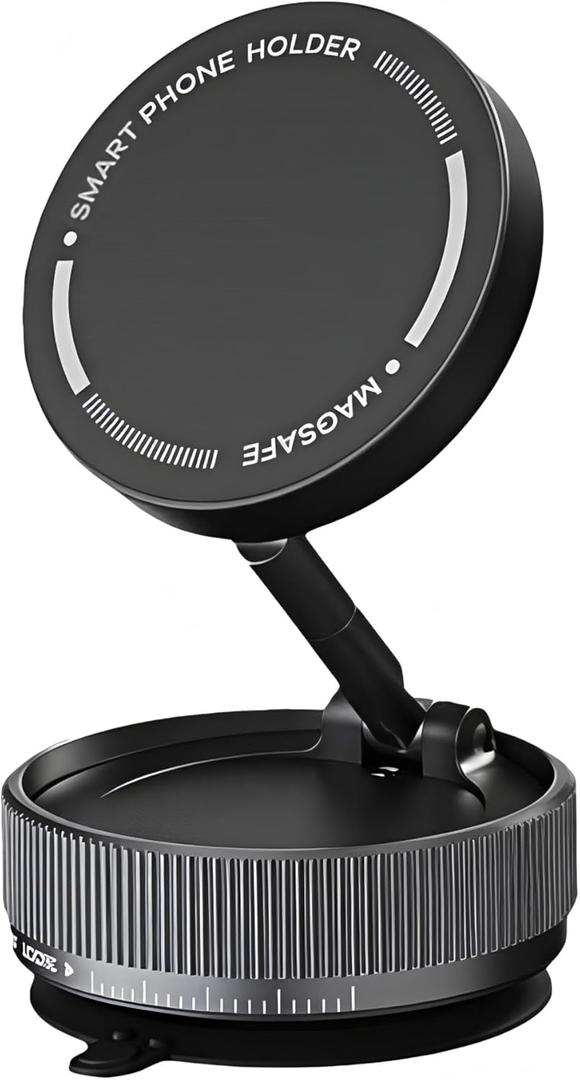 Magnetic Car Phone Holder  Mini Rotating Phone Mount for Car, Desk & Home, Vacuum-Suction Magnetic Phone Stand, 3-Axis Universal Car Accessories for Women & Men