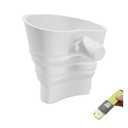 Silicone Flour Funnel for KitchenAid Mixer with Spoon Scale, Without The Mess&Easy-Pour&Easy Clean Flour Chute Funnel Compatible with KSM150&More with Hanging Hole (White, 1pcs)