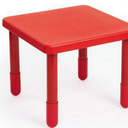 Angeles AB700PR22 28 x 28 in. Square Value Kids Table with 22 in. Legs, Candy Apple Red