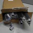 Heavy Duty Extra Long Curtain Rods 144-240 Inches, Adjustable for 12-20ft Large Windows & Sliding Doors - 1 Thick Metal Reinforced Brackets, Black Curtain Drapery Rod for Living Room Outdoor Patio