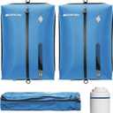 YEEKORO Vacuum Bag for Travel, Professional IPX8 Waterproof Reusable Vacuum Compression Bags for Travel Suitcases, Durable Space Saver Bag(2 PACK,With Pump)