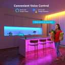 Lepro Led Strip Lights 32.8ft Smart Light Strips with App Control Remote, 5050 RGB Led Lights for Bedroom, Music Sync Color Changing Lights for Room Party