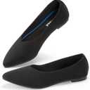 ATHMILE Pointed Toe Flats for Women Dressy Work Shoes Business Casul Knit Ballet Flats Slip on Office Ladies Comforttable Dress, Size 11