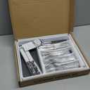 49-Piece Silverware Set with Organizer, Heavy Duty Stainless Steel Flatware Set for 8, Cutlery Utensil Sets with Steak Knives, Rust-proof, Mirror Polished, Dishwasher Safe, Heavy Duty