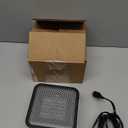 Amazon Basics Ceramic Space Heater, Portable Mini Heater for Office Desk, 500W, With Tip-Over Protection, Lightweight 1.4 lbs, White, 5.9"D x 3.2"W x 6"H