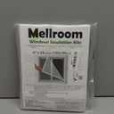 Adjustable Window Insulation Kit 47inX63in(120X160cm) for Winter Keep Cold Out,cuttable Transparent Film 180 Thickness,Easy to Open for Ventilation,Reusable Plastic Window wrap