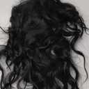 AISI HAIR Black Wig for Women, Long Wavy Lace Hairline Middle Part Synthetic Heat Resistant Wig for Daily Party-26 Inch