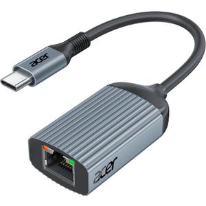 Acer USB C to Ethernet Adapter, Plug and Play RJ45 to Type C Network Dongle(Thunderbolt 3/4 Compatible), 1Gbps Aluminum USB-C LAN Adapter for Laptop, MacBook Pro/Air, iPad Pro, iPhone 15/16, Dell XPS (Grey)