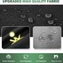 2 x Outdoor Chair Cushions Set of 2, 19x19x3 Inch Waterproof & Fade Resistant Patio Furniture Seat Cushions with Ties, Square Outdoor Dining Chair Cushions for Lawn, Garden, Deck & Yard, Black