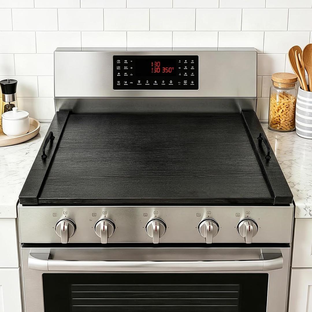 Noodle Board Stove Cover with Handles, Wood Stove Top Covers for Electric Stove, Gas Stove Top