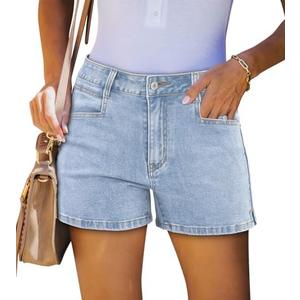 onlypuff Women Jean Shorts Cute Ripped Cut Off Casual Denim Shorts Size M