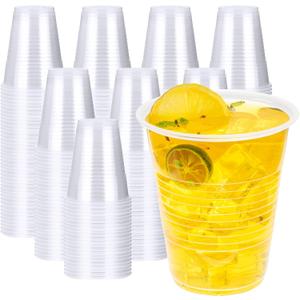 YEEHAW 12 oz Plastic Cups, 1000 Pack - Clear Disposable Drinking Water Cups for Cold Beverages, Ideal for Party