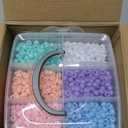 4800Pcs Pony Beads, 24 Colors Plastic Bead Bulk for Creating Bracelets Crafts Hair Beads Kandi Friendship Jewelry DIY Making, Craft Days Gifts, Boxed Easy to Store (24 Assorted Colors)