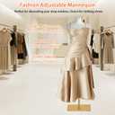 Female Mannequin Torso Sewing: Adjustable Height from 47.2 to 74.8 Inch Female Dress Form for Sewing and Clothing Display - Pinnable Mannequin with Support Metal Base Stand