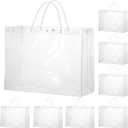woric 30 Pack Large Clear Gift Bags with Handle, 16"X6"x12" Large Plastic Bag Shopping Bags for Small Business Gifts Graduation Wedding Party Favors