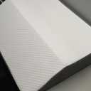 Bedluxe Leg Pillow, 8inch Leg Elevating Pillow for After Surgery, Blood Circulation, Leg Wedge Pillow for Side Sleeping, Leg Rest for Swelling, Cooling Gel Memory Foam Top, White/Grey (22*24+8)