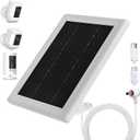 Ring Camera Solar Panel Charger, 5V 3.5W Solar Charger Compatible with Ring Spotlight Cam/Stick Up Cam Battery Outdoor Wireless Surveillance Camera, 16.4ft Cable (White, 1 Pack)
