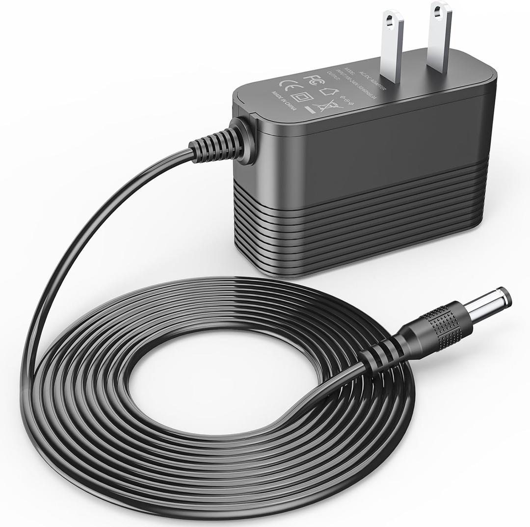 12V Power Adapter for Record Player Speakers Compatible with LP&No.1, Sony, 1byone, Audio-Technica, Record Player Speakers Power Cord Adapter