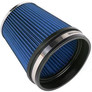 MUGE RACING 6" 152 mm High Flow Inlet Air Filter, Air Intake Cone Filter Replacement Performance Washable Clamp-On Dry, 6'' Tall(Blue)