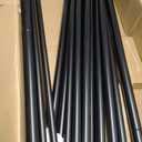 KAMANINA 1 Inch Double Curtain Rods 66 to 120 Inches (5.5-10 Feet), Heavy Duty Adjustable Double Curtain Rod for Windows, Black Drapery Rods with End Caps