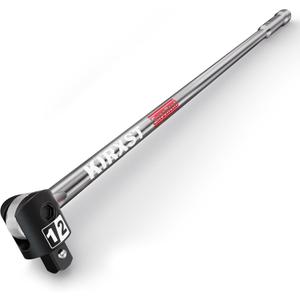25-Inch 1/2 Drive Breaker Bar, 250 Rotatable Head, Heavy Duty Extension Breaker Bar, Ball Lock Function, Laser Marking, Mechanical Work, Automobile and Motorcycle Maintenance and Repair