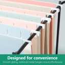 Letter Size Hanging File Folders,25 Reinforced Hanging Files in Assorted Colors,Designed for Home and Office Color Coded File Organization,25 per Box (5655U)