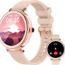 Smart Watch for Women with Answer/Make Call,1.27" HD Waterproof with DIY Faces,Fitness Tracker Smart Watch with Heart Rate,SpO2,Sleep Monitoring Compatible with iOS/Android (Gold)