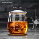 2 x Glass Tea Cup 17.6oz, Best Mom Ever Mothers Day Cup with Gift Box, Gifts Mug for Mom, Glass Mug Teacup, Tea Cups for Mom Birthday, Perfect for Grandma & Daughter.