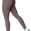 Aoxjox High Waisted Workout Leggings for Women Trinity Yoga Pants 26.5" (Small, Fudge Coffee)