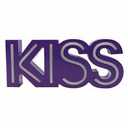 Holiday Home LED Neon Table Sign Kiss - Purple