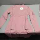 ANRABESS Women's Long Sleeve Mock Neck Sexy Bodycon Mini Dress Dressy Casual Elegant Formal Party Blazer Dresses with Pockets, Pink, Medium