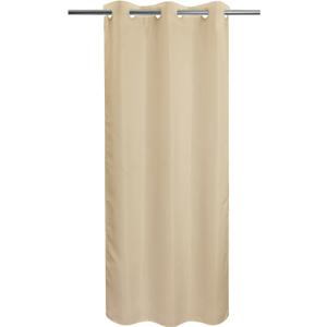 River Dream Stall Size No Hook Beige Shower Curtain Soft Microfiber - 36" Wide Small Fabric Shower Curtain Set for Narrow Stall, Waterproof & Washable, Bottom Magnets, Beige, 36x74