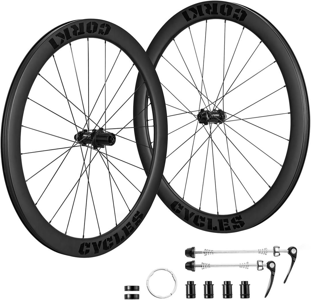 Corki Cycles Tarmac Series Carbon Fiber Road Bike Wheels 700C Wheel Set (50mm/60mm Depth)