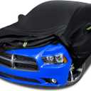Car Cover Custom Fit for Dodge Charger 2006-2025, Waterproof All Weather Full Exterior Cover Rain Sun Hail Protector Car Cover with Door Zipper