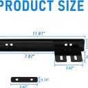 JDMSPEED Black Front Bumper License Plate Mount Bracket Relocator Holder Bar
