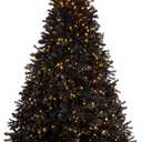 Nearly Natural 10ft. Black Artificial Christmas Tree with 950 Clear LED Lights and 3056 Tips