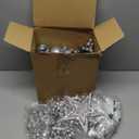 Sratte 94 Pcs Christmas Tree Decorations Set, Christmas Tree Ball Ornaments Glitter Poinsettia Flowers Decorations Glitter Berries Stems for Xmas Holiday Wedding(Blue, White, Silver)