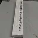 Stove Gap Covers, Stove Gap Filler Stainless Steel,13.8'' to 27.5'' Adjustable Length (2PCS),Range Trim Kit, Oven Stove Gap Guard Between Stovetop and Counter, Easy to Clean Heat Resistant, Black