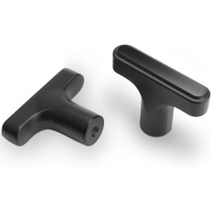 10 Pack Matte Black Kitchen Cabinet Hardware - Zinc Alloy Drawer Knobs and Handles
