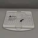 Case with Trackpad Keyboard for iPad mini 7th(A17 Pro, 2024)/6th Generation 8.3 inch,7-Color Backlit Wireless Keyboard Magnetic Detachable Multi-Angle Stand Cover for iPad mini 6 7 White