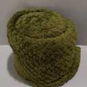 Exclusivo Mezcla Fleece Throw Blanket for Couch and Bed,Extra Soft Warm Decorative Fuzzy Throws for Women,Lightweight Cozy Blankets Size 50x60 Inches, Olive Green