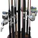 Rush Creek Creations Fishing Rod Holder - 360 Spinning Rack for Garage Organization and Storage, Pole Holder for Reels, Gear, Accessories, Tackle Box