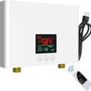 Tankless Water Heater Electric 3000W with Remote and LED Display - Automatic Control System - Fault Self-Test Function, On Demand Hot Water Heater Electric 110V for Home, Kitchen, and Bathroom