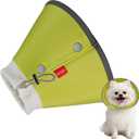 Dog Cone Collar for Dogs After Surgery, Soft Surgery Colla, Adjustable Dog Cone Collar for Pup&Kitty Pet Recovery, Pets Collar (Green, (Neck:9"-12"))