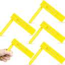 4 Pcs Mexicanas Noise Ratchet Yellow Spinning Rattle Ratchet Noise maker Traditional Wooden Matraca for Graduation Birthday Parties Football Games Sporting Events